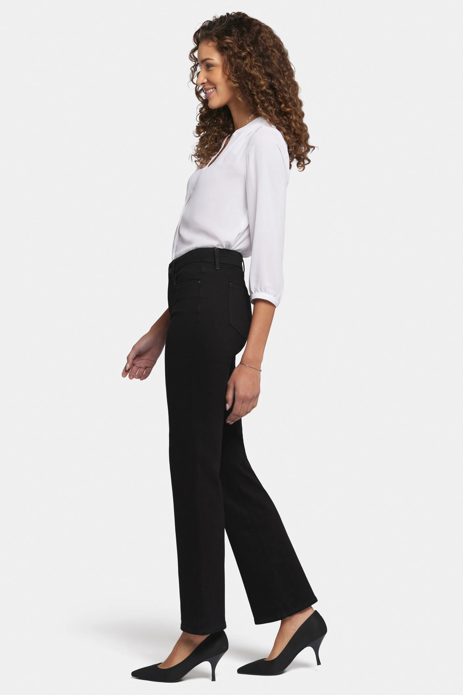 Blake Slim Flared Jeans In Petite - Black 5 Blake Slim Flared Jeans In Petite - Black - Image 5