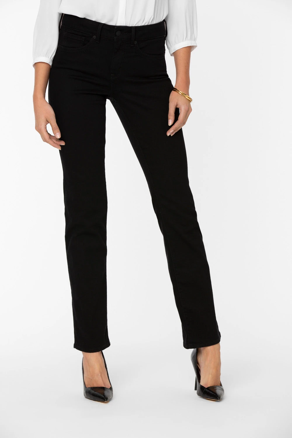 Marilyn Straight Jeans In Petite - Black 4 Marilyn Straight Jeans In Petite - Black - Image 4