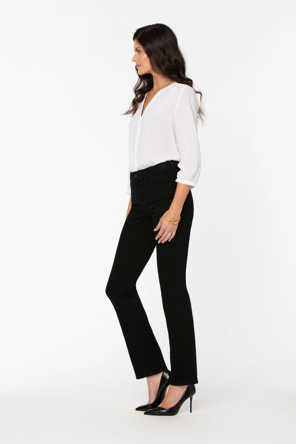 Marilyn Straight Jeans In Petite - Black 5 Marilyn Straight Jeans In Petite - Black - Image 5