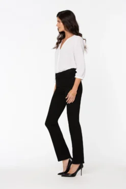 Marilyn Straight Jeans In Petite - Black -Nydj Apparel Shop PNBBMS8517 858 5