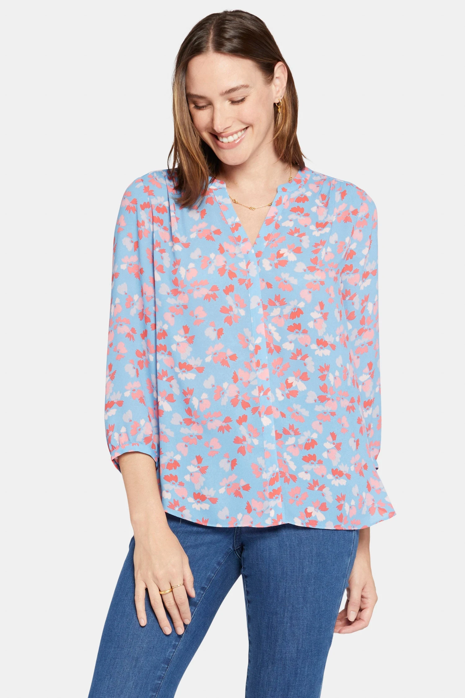 Pintuck Blouse In Petite - Pacific Meadows 4 Pintuck Blouse In Petite - Pacific Meadows - Image 4