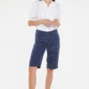 Tailored Bermuda Shorts In Petite - Dark Enzyme
