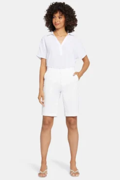 Bermuda Shorts In Petite - Optic White -Nydj Apparel Shop PTST3766 157 4