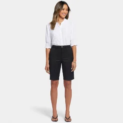 Bermuda Shorts In Petite - Black -Nydj Apparel Shop PTST3766 858 DPA