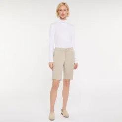 Bermuda Shorts In Petite - Feather -Nydj Apparel Shop PTST3766 FEATH DPA