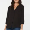 Pintuck Blouse - Black