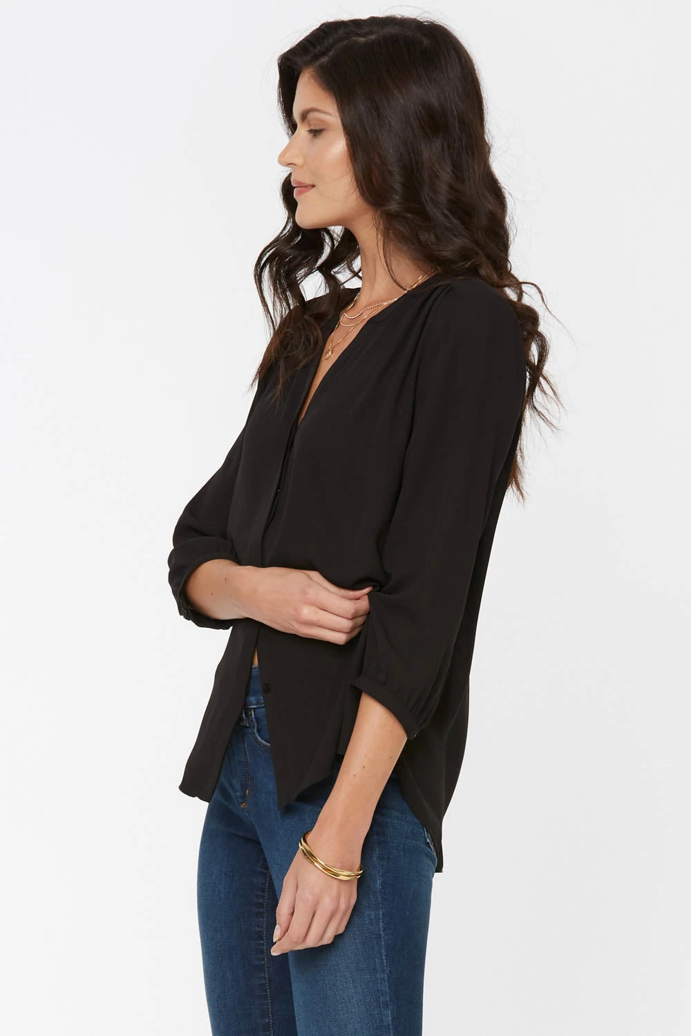 Pintuck Blouse - Black 2 Pintuck Blouse - Black - Image 2