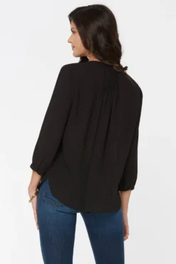 Pintuck Blouse - Black 10 Pintuck Blouse - Black -Nydj Apparel Shop S1F0537 858 3 ffef22d4 7c45 4751 8a61 d60d16d3ab54