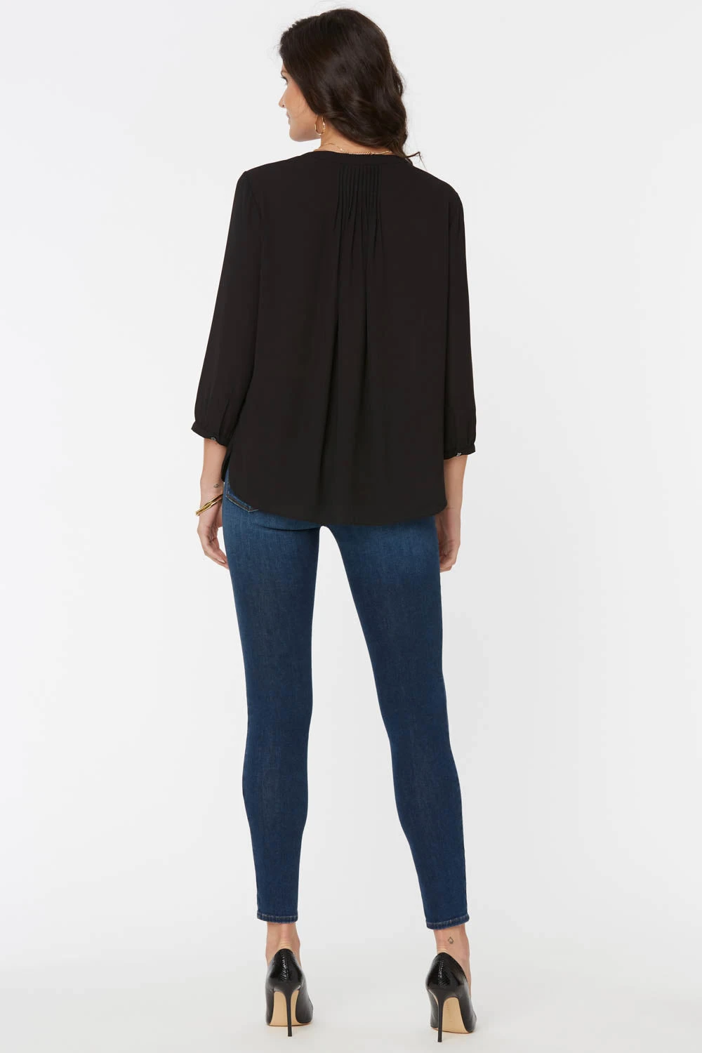 Pintuck Blouse - Black 6 Pintuck Blouse - Black - Image 6