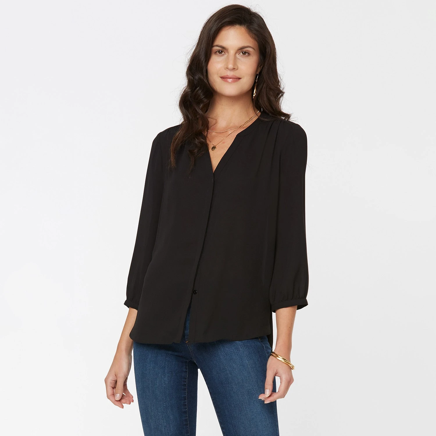 Pintuck Blouse - Black 8 Pintuck Blouse - Black - Image 8