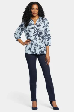 Pintuck Blouse - Rosemary Petals -Nydj Apparel Shop S1F0537 F2028 5