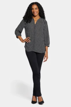Pintuck Blouse - Dorothy Dots -Nydj Apparel Shop S1F0537 H1083 5