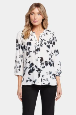 Pintuck Blouse - Lotus Leaf -Nydj Apparel Shop S1F0537 H2021 4