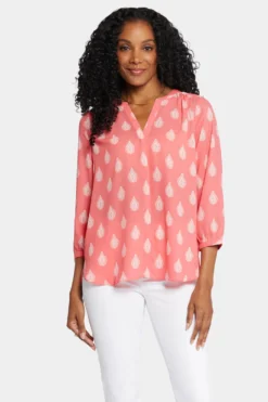 Pintuck Blouse - Pinkland 10 Pintuck Blouse - Pinkland -Nydj Apparel Shop S1F0537 S2026 4