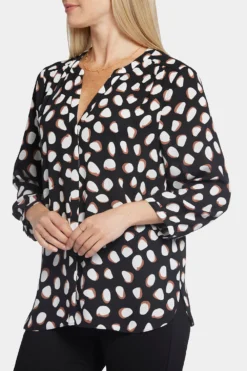 Pintuck Blouse - Matilda Dot -Nydj Apparel Shop S1F0537 S2053 6