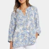 Pintuck Blouse - Blue Dahlia