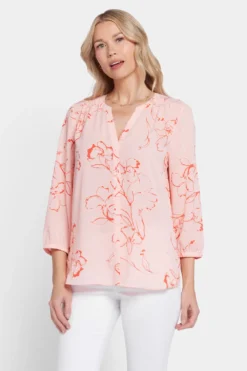 Pintuck Blouse - Gianna Garden -Nydj Apparel Shop S1F0537 S2076 4
