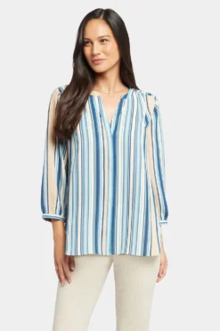 Pintuck Blouse - Hilltop Stripe -Nydj Apparel Shop S1F0537 U1063 4 a7cfc9db 7eab 401b 9ad7 5723be25e207