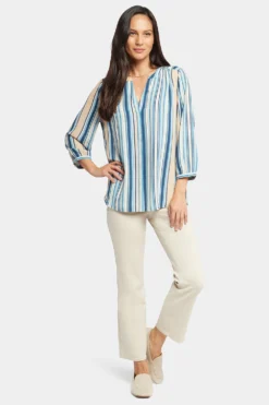 Pintuck Blouse - Hilltop Stripe -Nydj Apparel Shop S1F0537 U1063 5 897aebb7 596d 478f bd33 3a3177059483