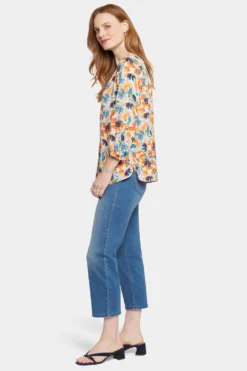 Pintuck Blouse - Cottage Pond -Nydj Apparel Shop S1F0537 U1070 3