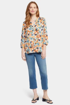 Pintuck Blouse - Cottage Pond -Nydj Apparel Shop S1F0537 U1070 5