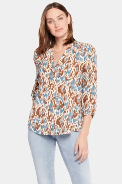 Pintuck Blouse - Ocean Dream -Nydj Apparel Shop S1F0537 U1078 4