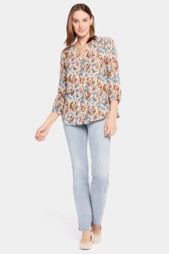 Pintuck Blouse - Ocean Dream -Nydj Apparel Shop S1F0537 U1078 5