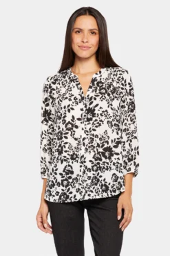 Pintuck Blouse - Villa Capri 10 Pintuck Blouse - Villa Capri -Nydj Apparel Shop S1F0537 U1085 4