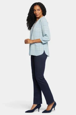 Pintuck Blouse - Wembley Plaid 8 Pintuck Blouse - Wembley Plaid -Nydj Apparel Shop S1F0537 WMBLY 3