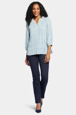 Pintuck Blouse - Wembley Plaid 10 Pintuck Blouse - Wembley Plaid -Nydj Apparel Shop S1F0537 WMBLY 5