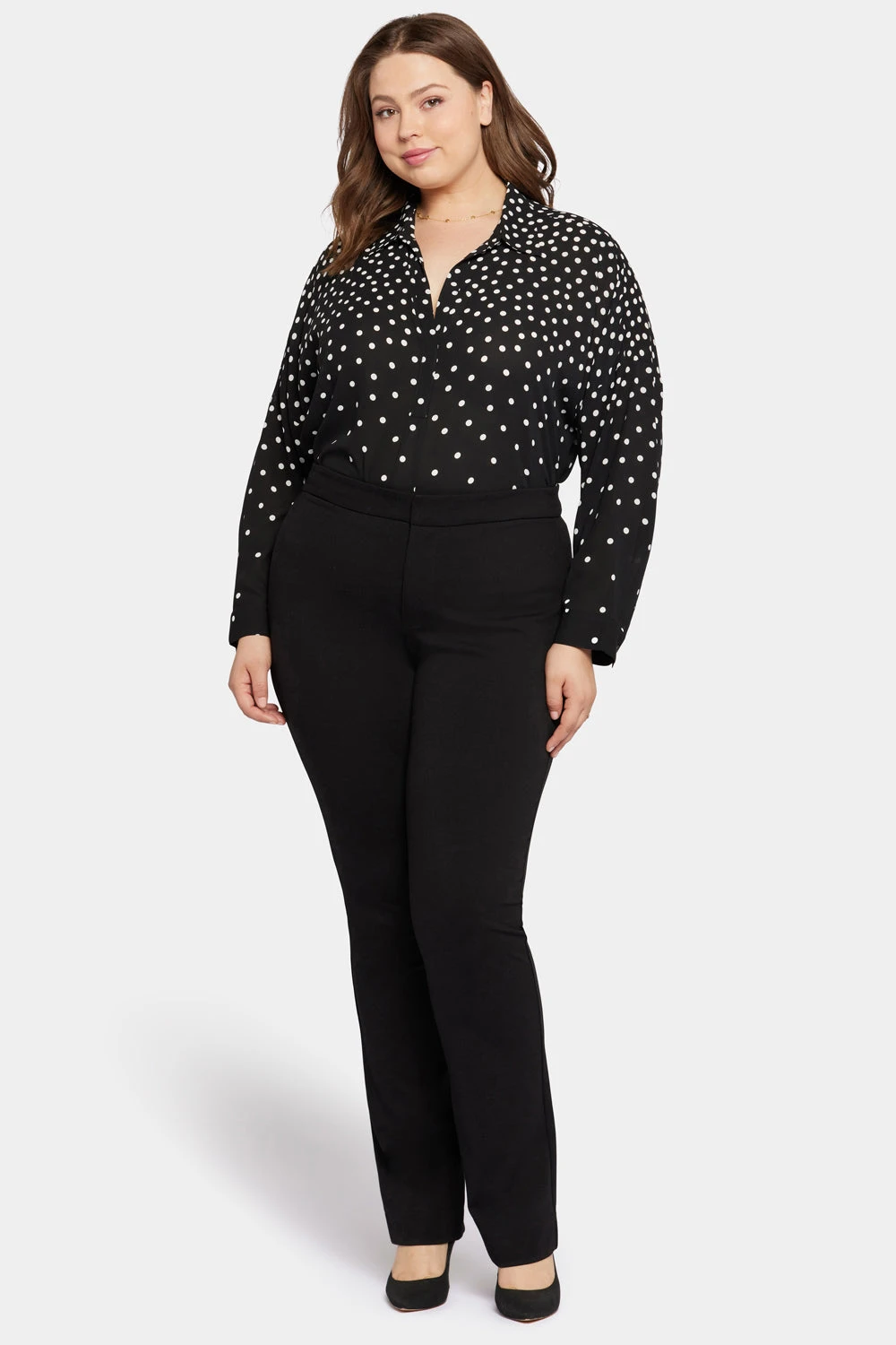 Slim Trouser Pants In Plus Size - Black 1 Slim Trouser Pants In Plus Size - Black