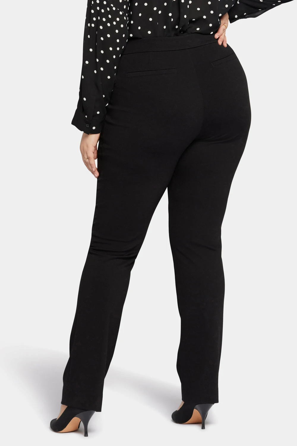 Slim Trouser Pants In Plus Size - Black 2 Slim Trouser Pants In Plus Size - Black - Image 2
