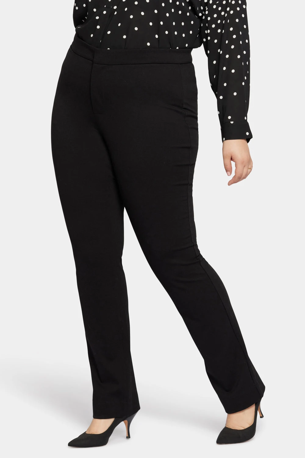 Slim Trouser Pants In Plus Size - Black 3 Slim Trouser Pants In Plus Size - Black - Image 3