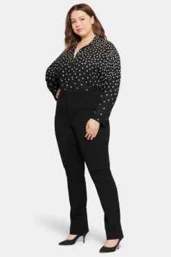 Slim Trouser Pants In Plus Size - Black 10 Slim Trouser Pants In Plus Size - Black -Nydj Apparel Shop W11Z2020 858 5