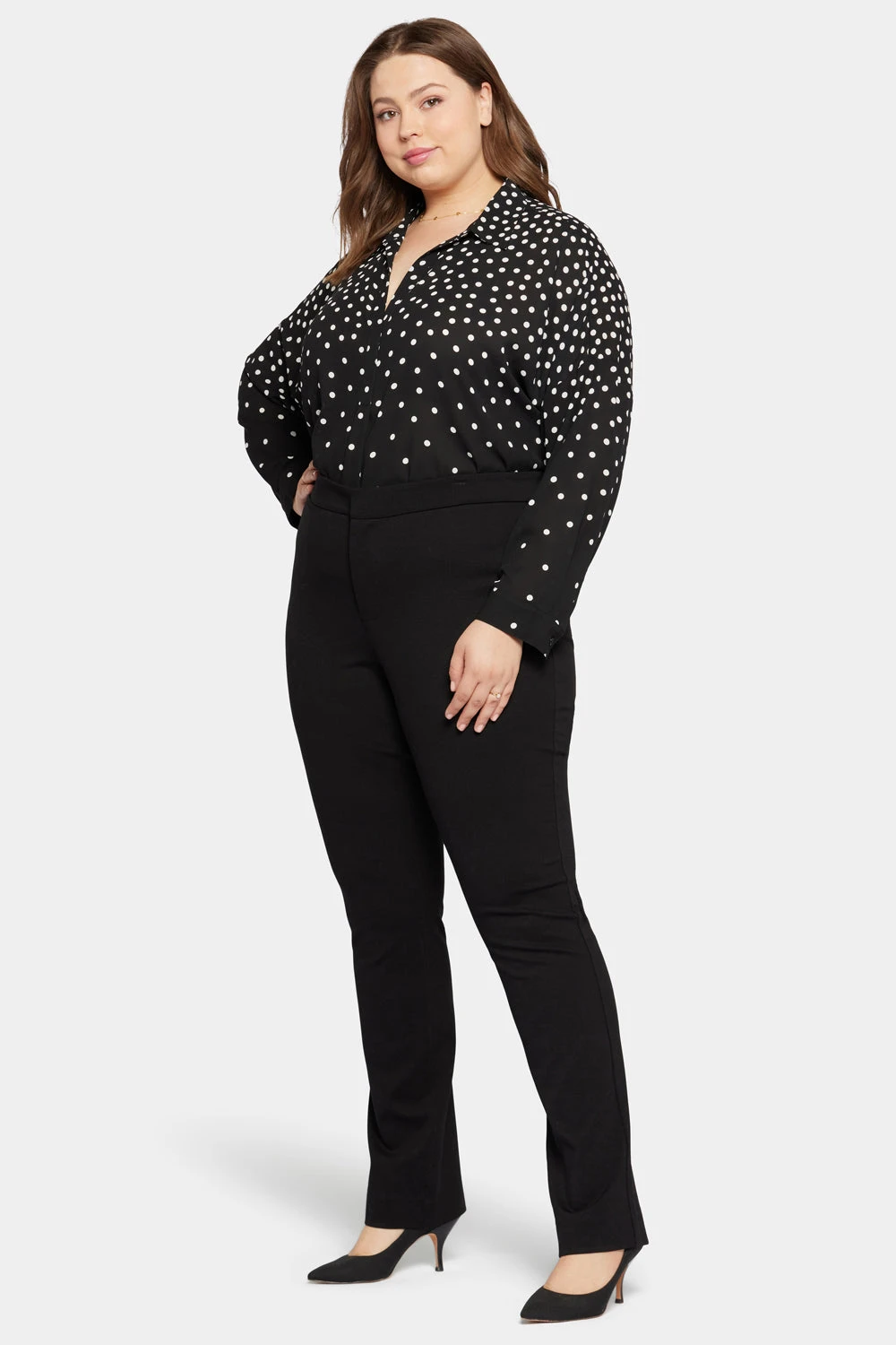 Slim Trouser Pants In Plus Size - Black 5 Slim Trouser Pants In Plus Size - Black - Image 5