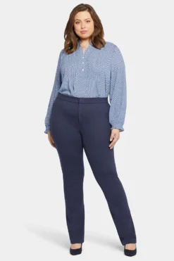 Slim Trouser Pants In Plus Size - Oxford Navy -Nydj Apparel Shop W11Z2020 OXNV 4