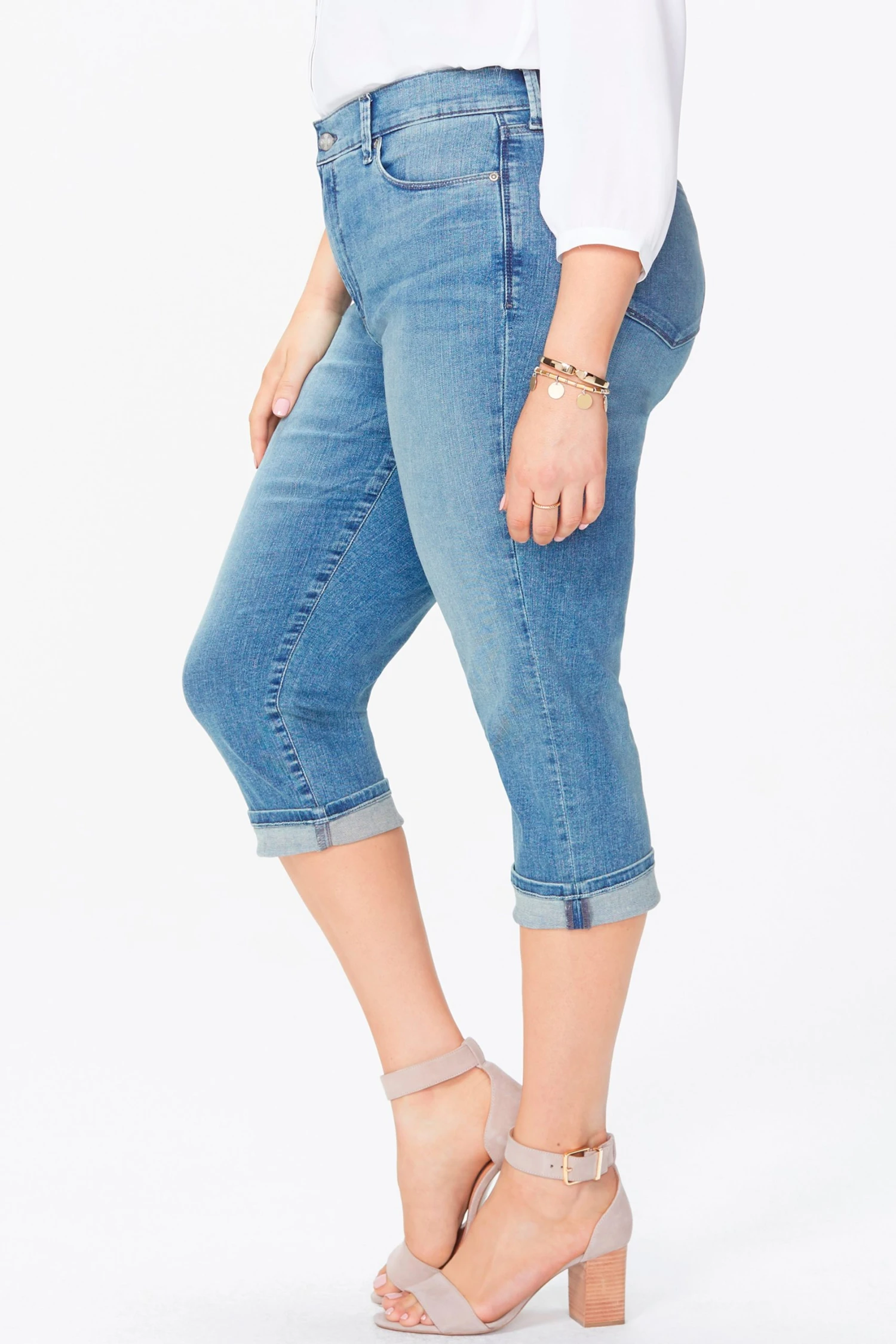 Marilyn Straight Crop Jeans In Plus Size - Pacific 2 Marilyn Straight Crop Jeans In Plus Size - Pacific - Image 2