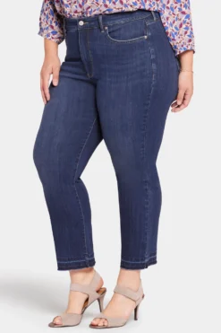 Marilyn Straight Ankle Jeans In Plus Size - Wonderland -Nydj Apparel Shop WAERMA8293 WNDLD 3