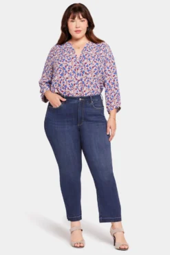 Marilyn Straight Ankle Jeans In Plus Size - Wonderland -Nydj Apparel Shop WAERMA8293 WNDLD 4