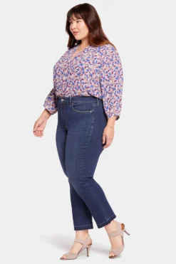 Marilyn Straight Ankle Jeans In Plus Size - Wonderland -Nydj Apparel Shop WAERMA8293 WNDLD 5