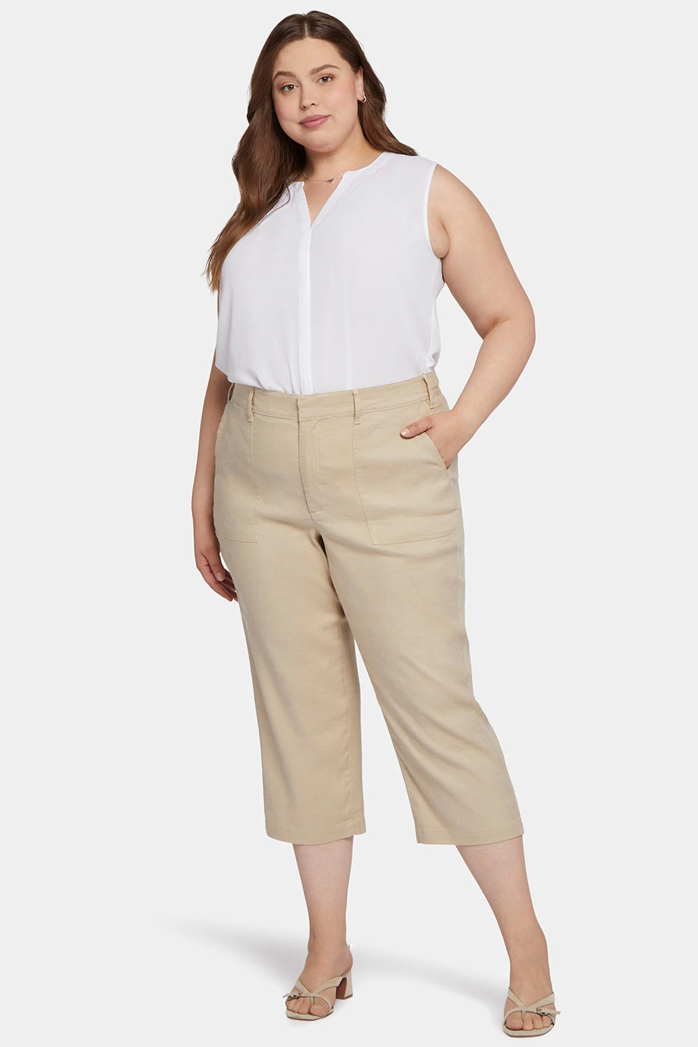 Utility Pants In Plus Size - Feather 1 Utility Pants In Plus Size - Feather