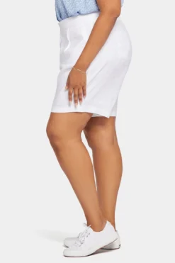 Modern Bermuda Shorts In Plus Size - Optic White -Nydj Apparel Shop WAKB8189 157 3