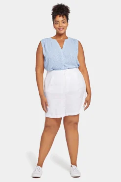 Modern Bermuda Shorts In Plus Size - Optic White -Nydj Apparel Shop WAKB8189 157 6
