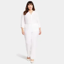 Marilyn Straight Pants In Plus Size - Optic White -Nydj Apparel Shop WAKB8682 157 DPA