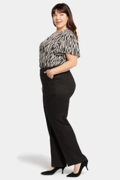 Marilyn Straight Pants In Plus Size - Black -Nydj Apparel Shop WAKB8682 858 5