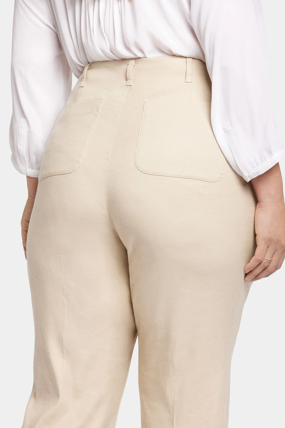 Marilyn Straight Pants In Plus Size - Feather 6 Marilyn Straight Pants In Plus Size - Feather - Image 6