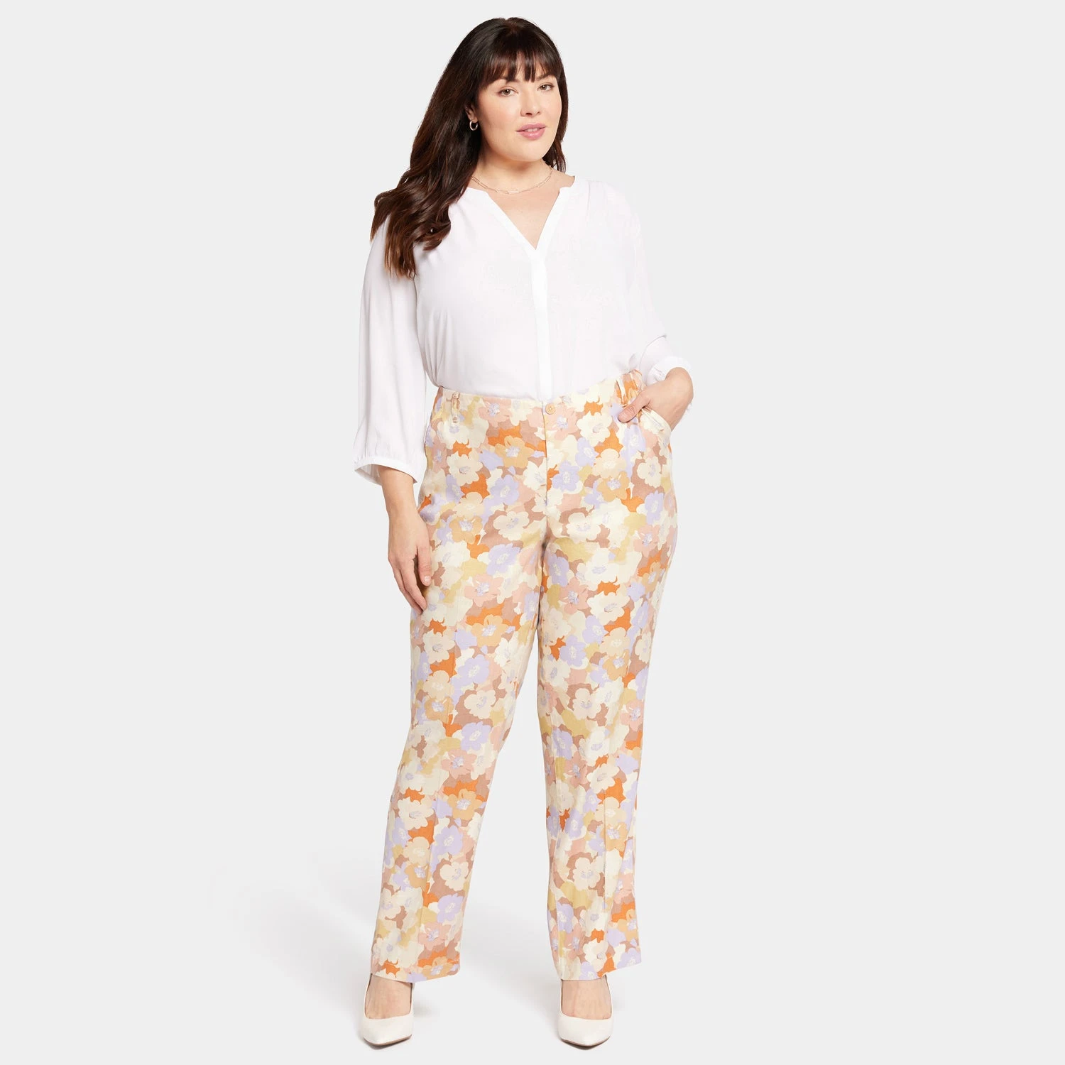 Marilyn Straight Pants In Plus Size - Sunset Grove 7 Marilyn Straight Pants In Plus Size - Sunset Grove - Image 7