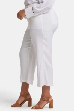 Wide Leg Cargo Capri Pants In Plus Size - Optic White 8 Wide Leg Cargo Capri Pants In Plus Size - Optic White -Nydj Apparel Shop WAKB8763 157 3