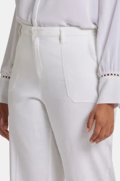 Wide Leg Cargo Capri Pants In Plus Size - Optic White 11 Wide Leg Cargo Capri Pants In Plus Size - Optic White -Nydj Apparel Shop WAKB8763 157 6