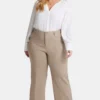 Wide Leg Cargo Capri Pants In Plus Size - Saddlewood